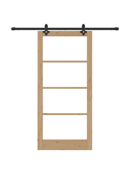 Posuvné dveře se sadou hardware 'orkdal'masivní dřevo a sklo, interiérové dveře se sklem 'orkdal'93x202x4 cm masivní dřevo borovice