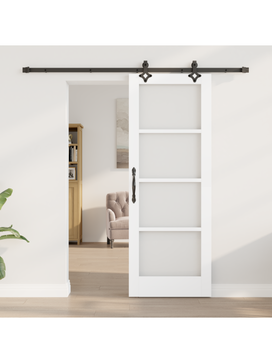 Posuvné dveře s hardwarem 'orkdal'bílá masivní dřevo a sklo, vnitřní dveře se sklem 'orkdal'bílá 73,5 x 198,5 x 4 cm