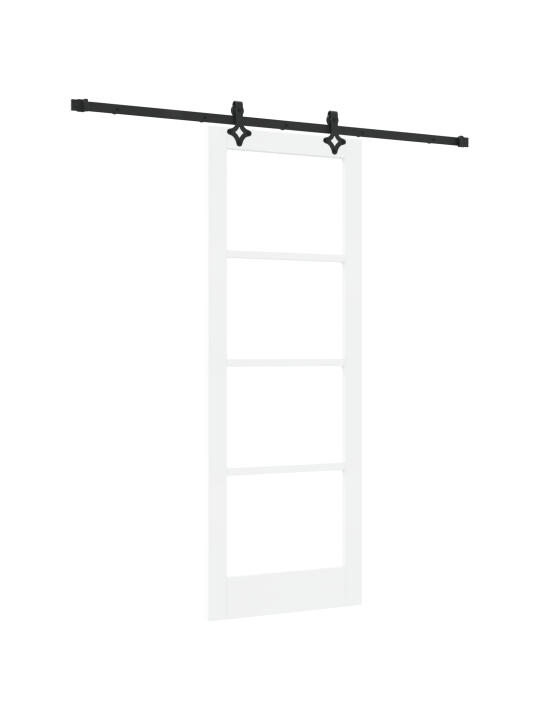 Sada posuvných dveří s hardwarem 'orkdal', bílá, solidní dřevo a sklo, vnitřní dveře se sklem 'orkdal', bílá, 78x211x4 cm