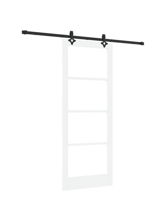 Posuvné dveře se sadou hardware 'orkdal'bílá masivní dřevo a sklo, interiérové dveře se sklem 'orkdal'bílá 83x211x4 cm