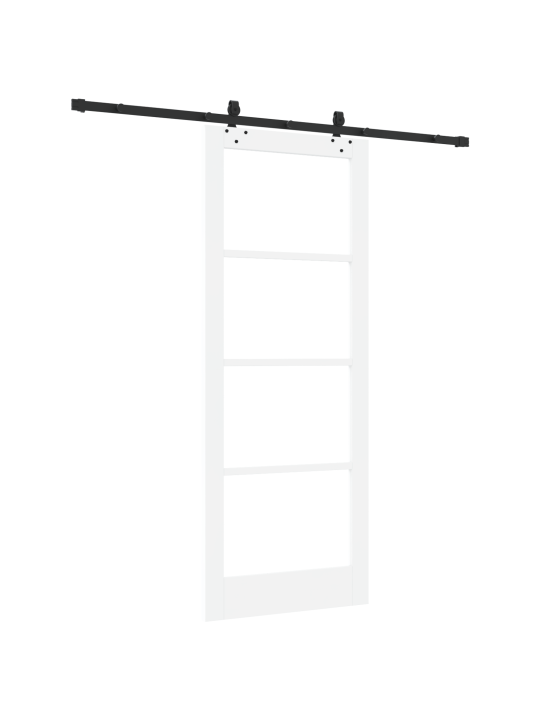 Posuvné dveře se sadou hardware 'orkdal'bílá masivní dřevo a sklo, interiérové dveře se sklem 'orkdal'bílá 83x211x4 cm