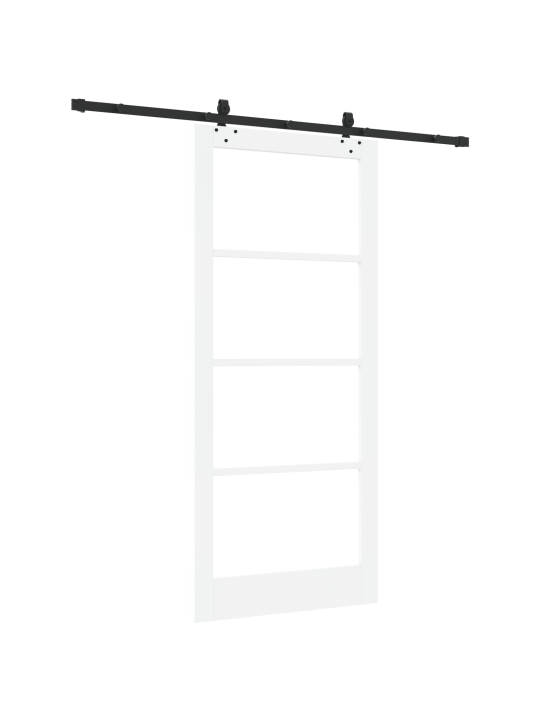 Posuvné dveře se sadou hardwaru 'orkdal'bílý, solidní dřevo a sklo, vnitřní dveře se sklem 'orkdal'bílá, 93x211x4 cm