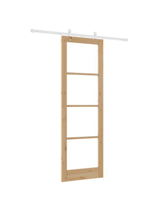 Posuvné dveře se sadou hardware 78x232 cm masivní dřevo borovice, interiérové dveře se sklem 'orkdal'78x232x4 cm masivní dřevo borovice