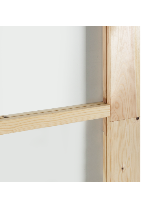 Posuvné dveře s kompletním hardwarem 83x232 cm z borového masivního dřeva, vnitřní dveře se sklem 'orkdal'83x232x4 cm z borového masivního dřeva