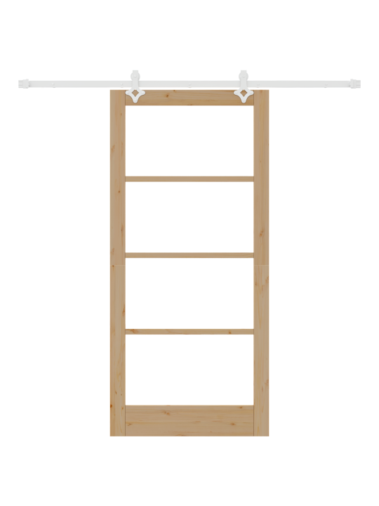 Vidaxl posuvné dveře se sadou hardware 93x202 cm z masivního borového dřeva, vidaxl interiérové dveře s prosklením 'orkdal'93x202x4 cm z masivního borového dřeva