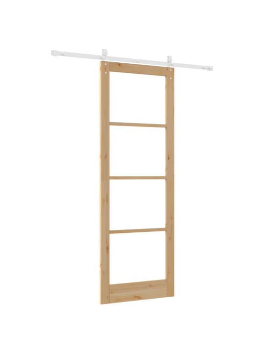 Posuvné dveře se sadou kování 83x232 cm ze solidní borovice