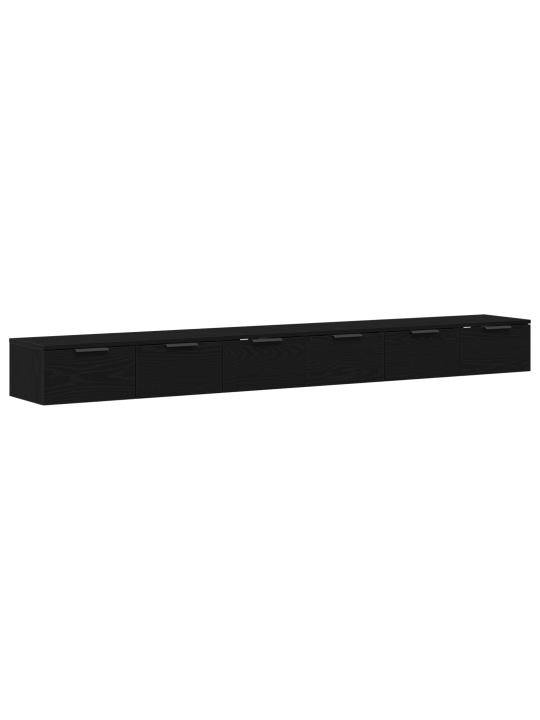 Nástěnné skříně 2 ks černý dub 102x30x20 cm kompozitní dřevo
