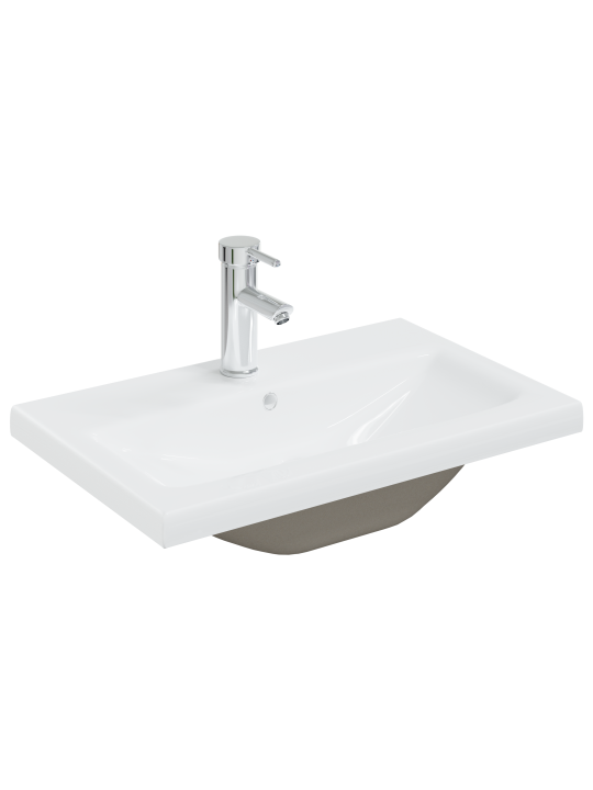 Skříňka pod umyvadlo s vestavěným umyvadlem černý dub kompozitní dřevo, skříňka pod umyvadlo černý dub 60x38,5x45 cm kompozitní dřevo