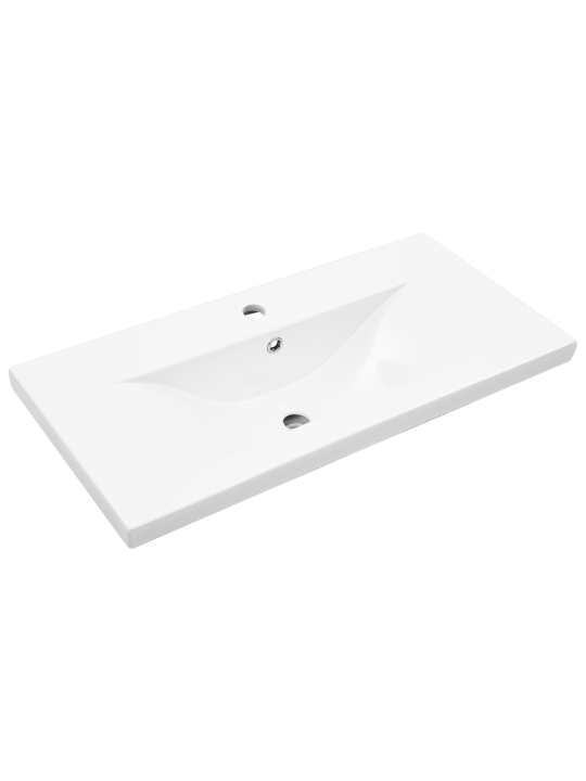 Skříňka pod umyvadlo s vestavěným dřezem černý dub kompozitní dřevo, skříňka pod umyvadlo černý dub 80x38.5x45 cm kompozitní dřevo