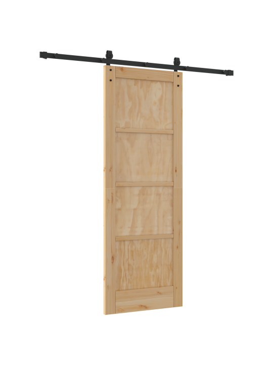 Posuvné dveře s hardwarovou sadou 73.5x198.5 cm masivní borové dřevo