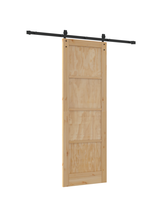 Posuvné dveře s instalačním setem 73,5x211 cm z masivního borového dřeva, interiérové dveře 'orkdal'73,5x211x4 cm z masivního borového dřeva