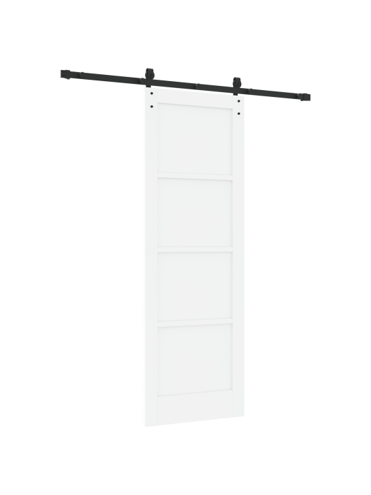 Posuvné dveře se sadou hardwaru, bílá 73,5x211 cm z masivní borovice, interiérové dveře 'orkdal'bílé 73,5x211x4 cm z masivní borovice