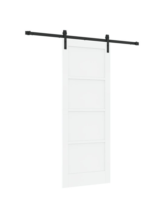 Posuvné dveře s upevňovací sadou bílá 78x202 cm pevné borové dřevo