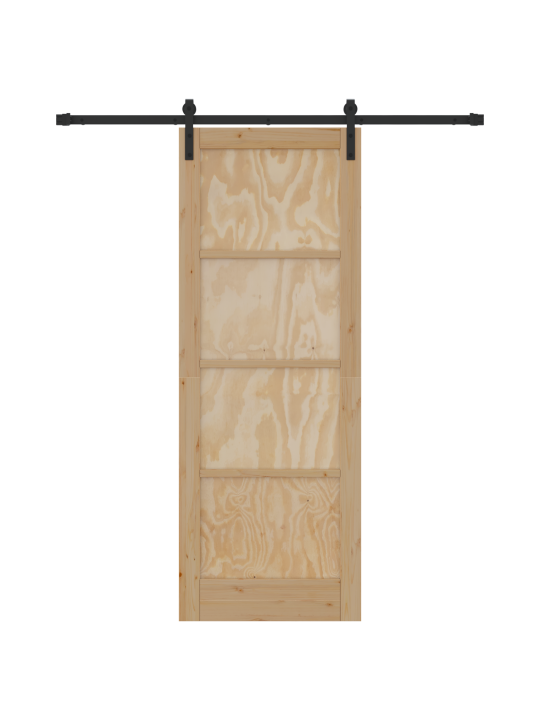 Posuvné dveře s hardwarem 78x211 cm masivní borovicové dřevo