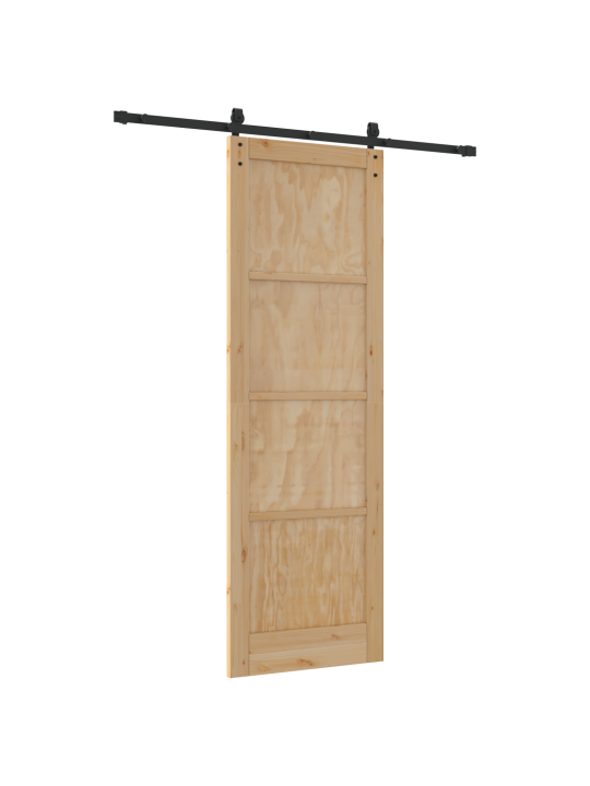 Posuvné dveře s hardwarem 78x232 cm z masivního borového dřeva, interiérové dveře 'orkdal'78x232x4 cm z masivního borového dřeva