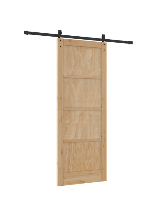 Posuvné dveře s hardwarovou sadou 83x211 cm z masivního borovicového dřeva