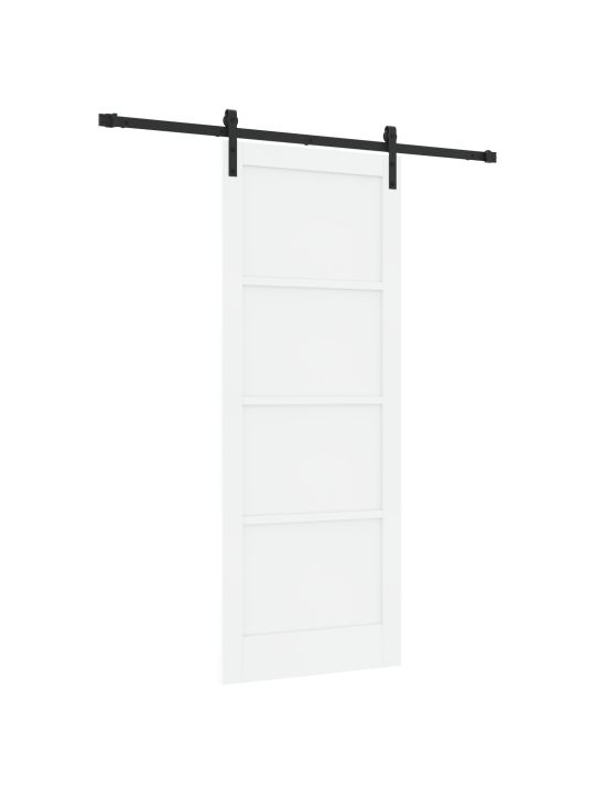 Posuvné dveře se sadou komponentů bílá 83x211 cm masivní dřevo borovice