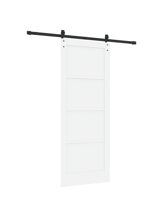 Posuvné dveře se sadou komponentů bílá 83x211 cm masivní dřevo borovice