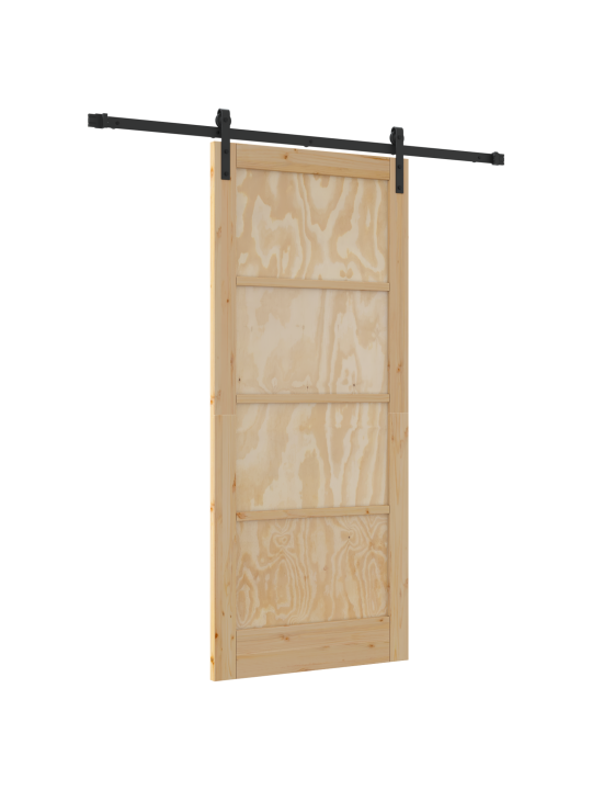 Posuvný dveře s hardwarem 86x198,5 cm z masivního borového dřeva