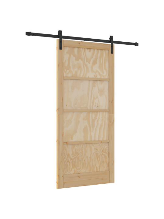 Posuvné dveře s hardwarem 93x202 cm z masivního borového dřeva