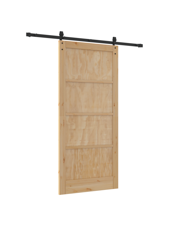 Posuvné dveře s hardwarem 93x202 cm z masivního borového dřeva