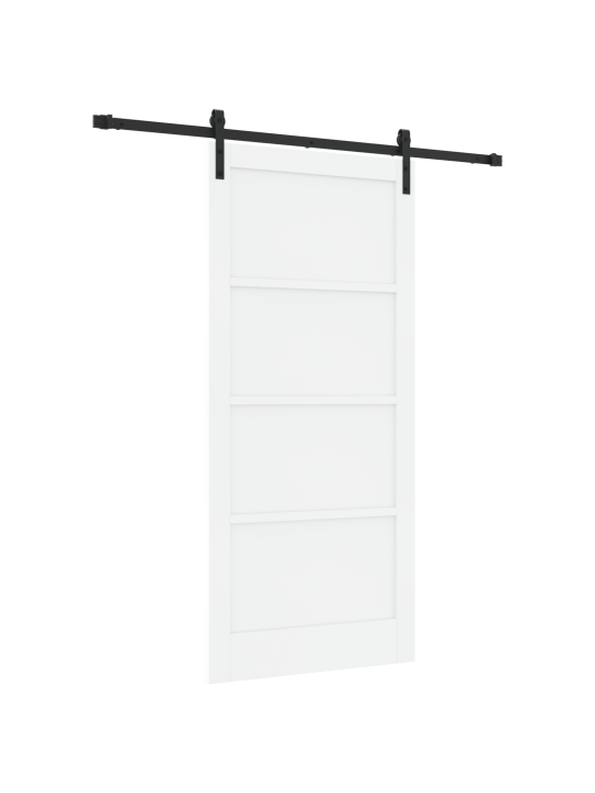 Skládací dveře s hardwarem bílá 93x202 cm masivní borové dřevo, vnitřní dveře “orkdal” bílá 93x202x4 cm masivní borové dřevo
