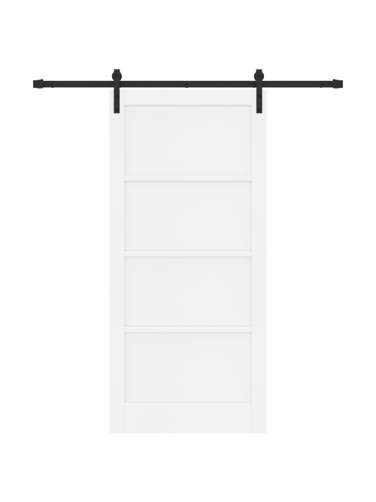 Skládací dveře s hardwarem bílá 93x202 cm masivní borové dřevo, vnitřní dveře “orkdal” bílá 93x202x4 cm masivní borové dřevo