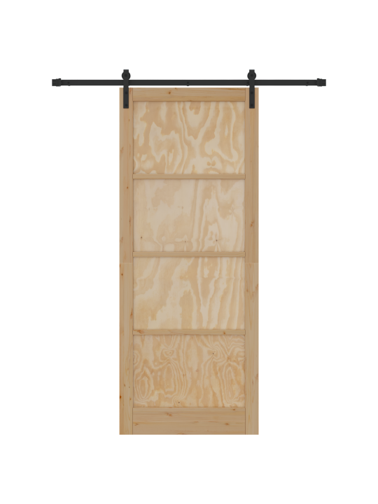 Posuvné dveře se sadou kování 93x232 cm masivní borovice