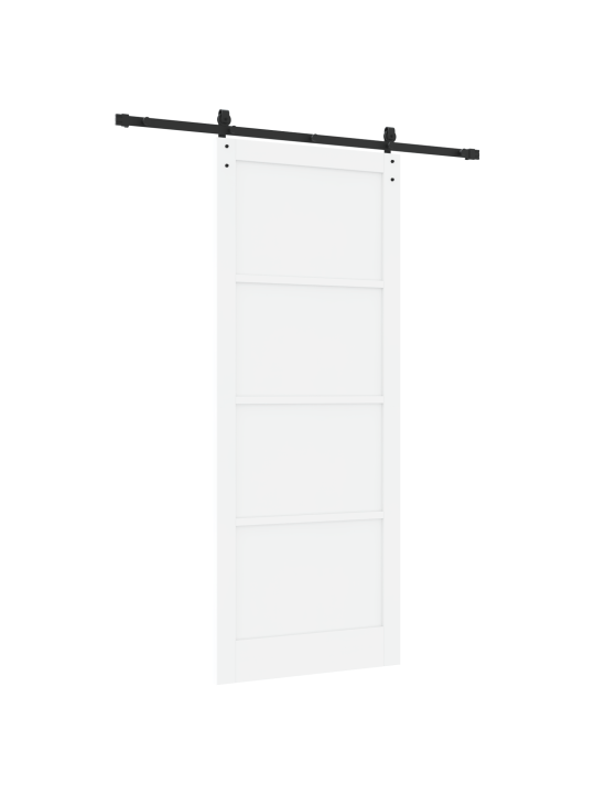 Posuvné dveře s příslušenstvím bílá 93x232 cm masivní borovicové dřevo, vnitřní dveře 'orkdal'bílá 93x232x4 cm masivní borovicové dřevo