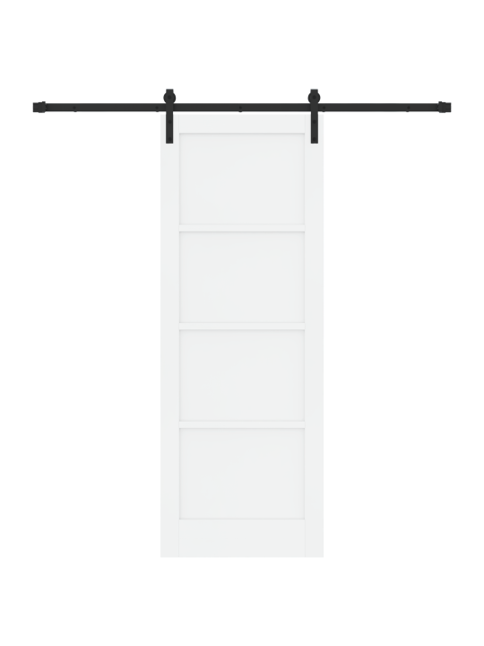 Posuvné dveře s hardwarovým setem bílá 78x211 cm silné borovicové dřevo, interiérové dveře "orkdal" bílá 78x211x4 cm silné boravicové dřevo