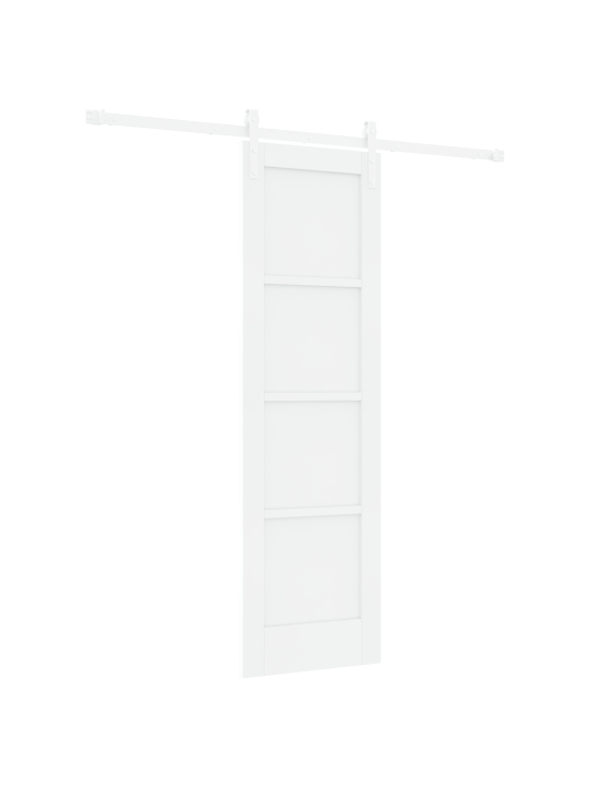 Posuvné dveře se sadou hardwaru bílá 61x198,5 cm masivní dřevo borovice