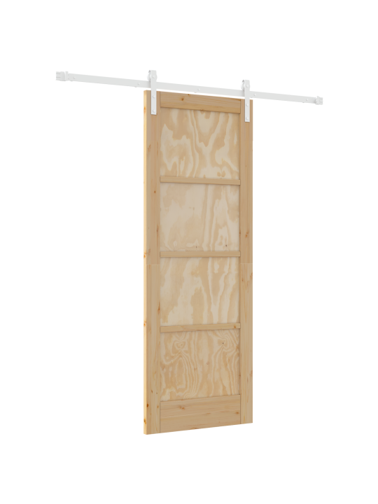 Posuvné dveře se sadou kování 73.5x198.5 cm masivní dřevo borové