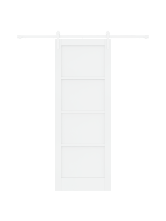 Posuvné dveře s instalačním setem bílé 78x211 cm masivní dřevo borovice, interiérové dveře 'orkdal'bílé 78x211x4 cm masivní dřevo borovice