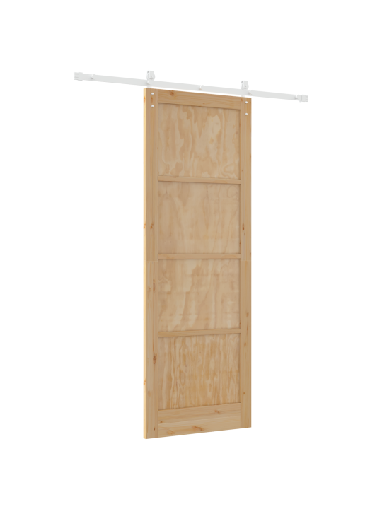 Posuvné dveře s hardwarovou sadou 83x232 cm masivní dřevěné borové
