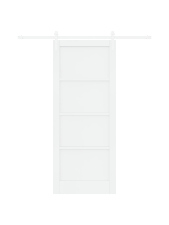 Posuvné dveře s hardwarovou sadou bílá 86x211 cm masivní dřevo borovice, interiérové dveře 'orkdal'bílá 86x211x4 cm masivní dřevo borovice