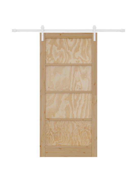 Skládací dveře s hardwarem 93x202 cm z masivního borového dřeva, vnitřní dveře