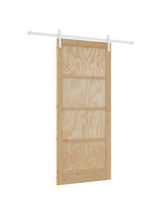 Vidaxl posuvné dveře s montážní sadou 93x211 cm z masivního dřeva z borovice, vidaxl interiérové dveře 'orkdal'93x211x4 cm z masivního dřeva z borovice