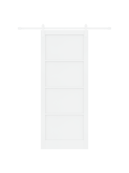Posuvné dveře s hardwarem bílé 93x232 cm masivní dřevo borovice