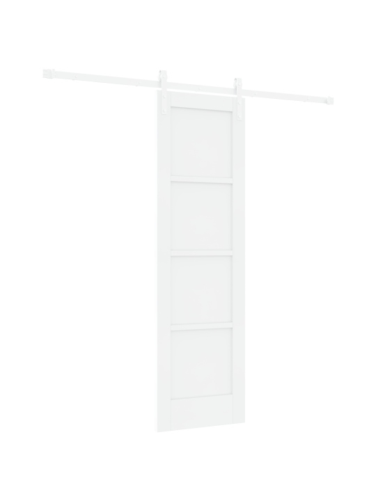 Bílé posuvné dveře se sadou hardware 61x198,5 cm z masivního borového dřeva, vnitřní dveře 'orkdal'bílé 61x198,5x4 cm z masivního borového dřeva