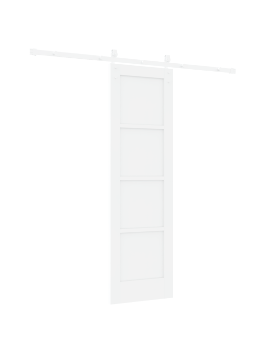 Bílé posuvné dveře se sadou hardware 61x198,5 cm z masivního borového dřeva, vnitřní dveře 'orkdal'bílé 61x198,5x4 cm z masivního borového dřeva