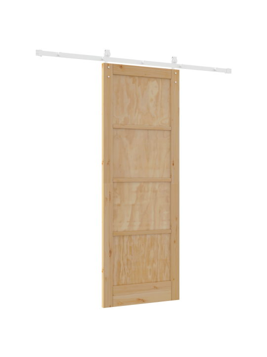 Posuvné dveře s hardwarem 78x211 cm z masivního borovicového dřeva, interiérové dveře 'orkdal'78x211x4 cm z masivního borovicového dřeva