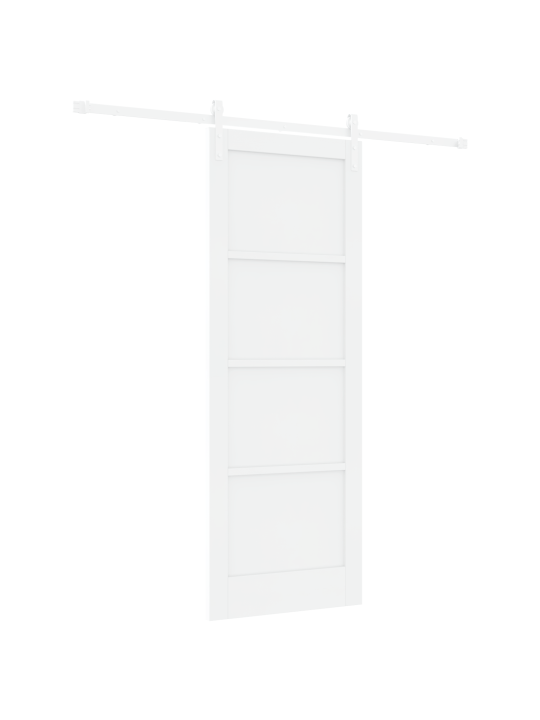 Posuvné dveře se sadou komponentů bílá 78x211 cm masivní borové