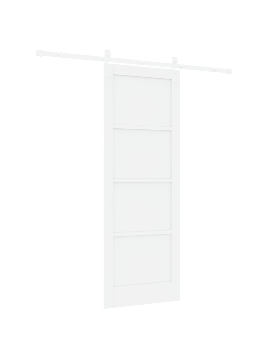 Posuvné dveře se sadou komponentů bílá 78x211 cm masivní borové
