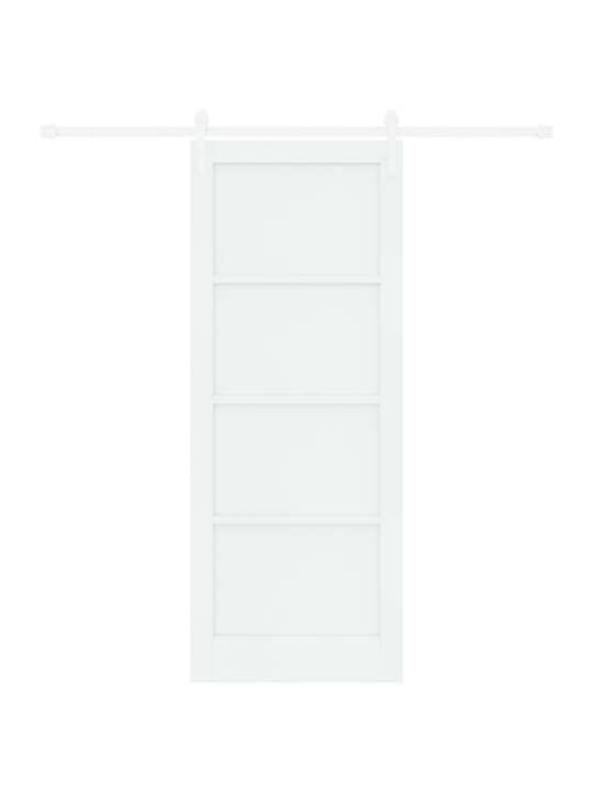 Posuvné dveře s hardwarem bílá 83x211 cm masivní dřevo borovice, vnitřní dveře 'orkdal'bílá 83x211x4 cm masivní dřevo borovice