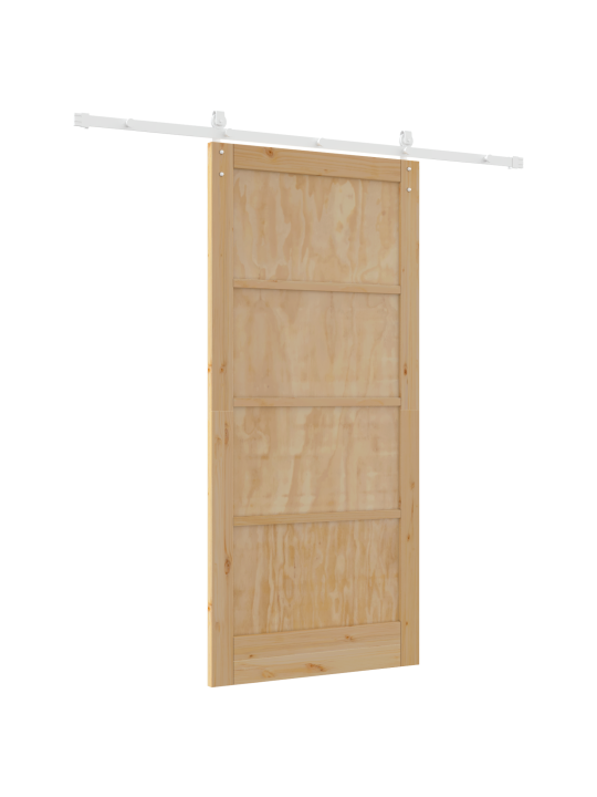 Posuvné dveře s hardwarem 93x202 cm masivní dřevo borovice, vnitřní dveře