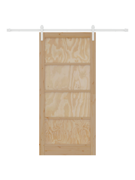 Posuvné dveře s hardwarem 93x202 cm masivní dřevo borovice, vnitřní dveře