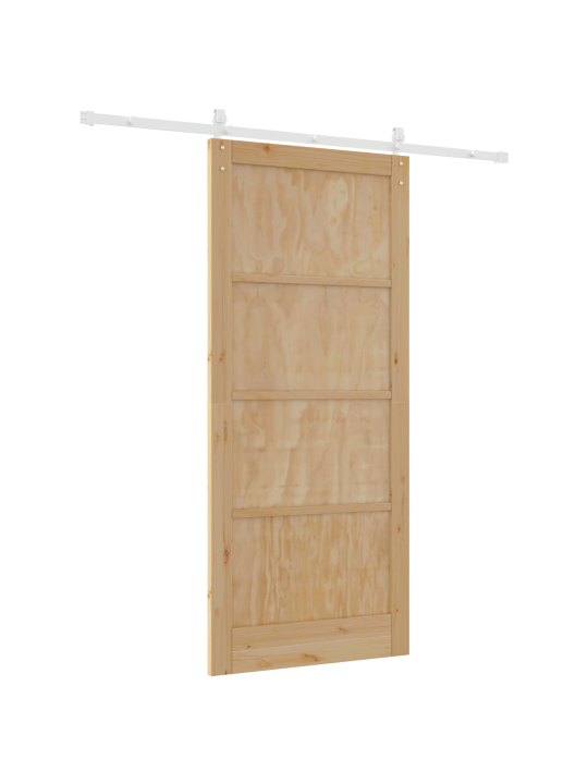 Posuvné dveře se sadou příslušenství 93x211 cm z masivního dřeva borovice