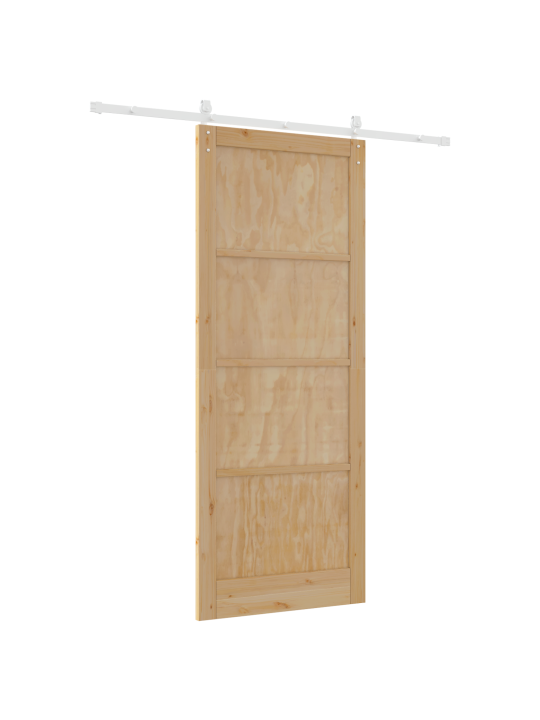 Posuvné dveře s hardwarovou sadou 93x232 cm z masivního borového dřeva, interiérové dveře 'orkdal'93x232x4 cm z masivního borového dřeva