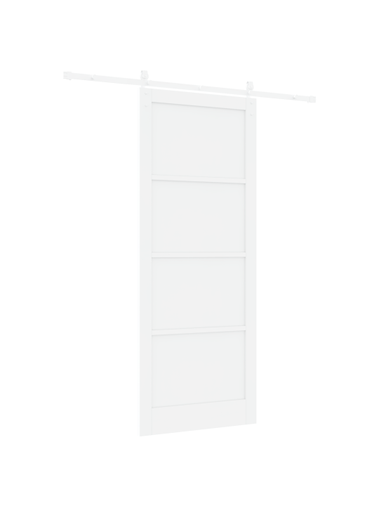 Posuvné dveře se sadou kování bílé 93x232 cm masivní dřevo borovice