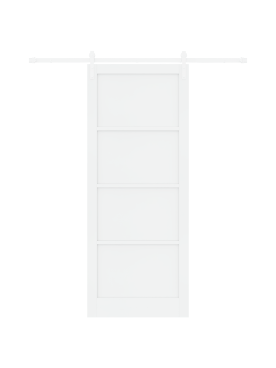 Posuvné dveře se sadou kování bílé 93x232 cm masivní dřevo borovice